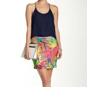 Nicole Benisti Size 8 Floral Printed Mini Skirt
